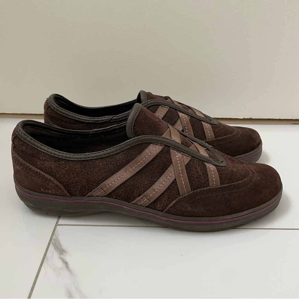 Keds Comfort Slip On Brown Sneakers Shoes